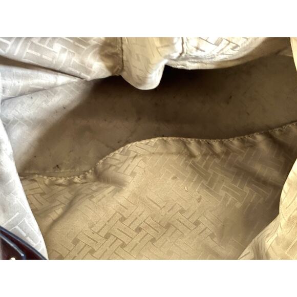 Cole Haan Pebbled Leather Drawstring Shoulder Bag – Large Brown, Braided Handles - Picture 11 of 15